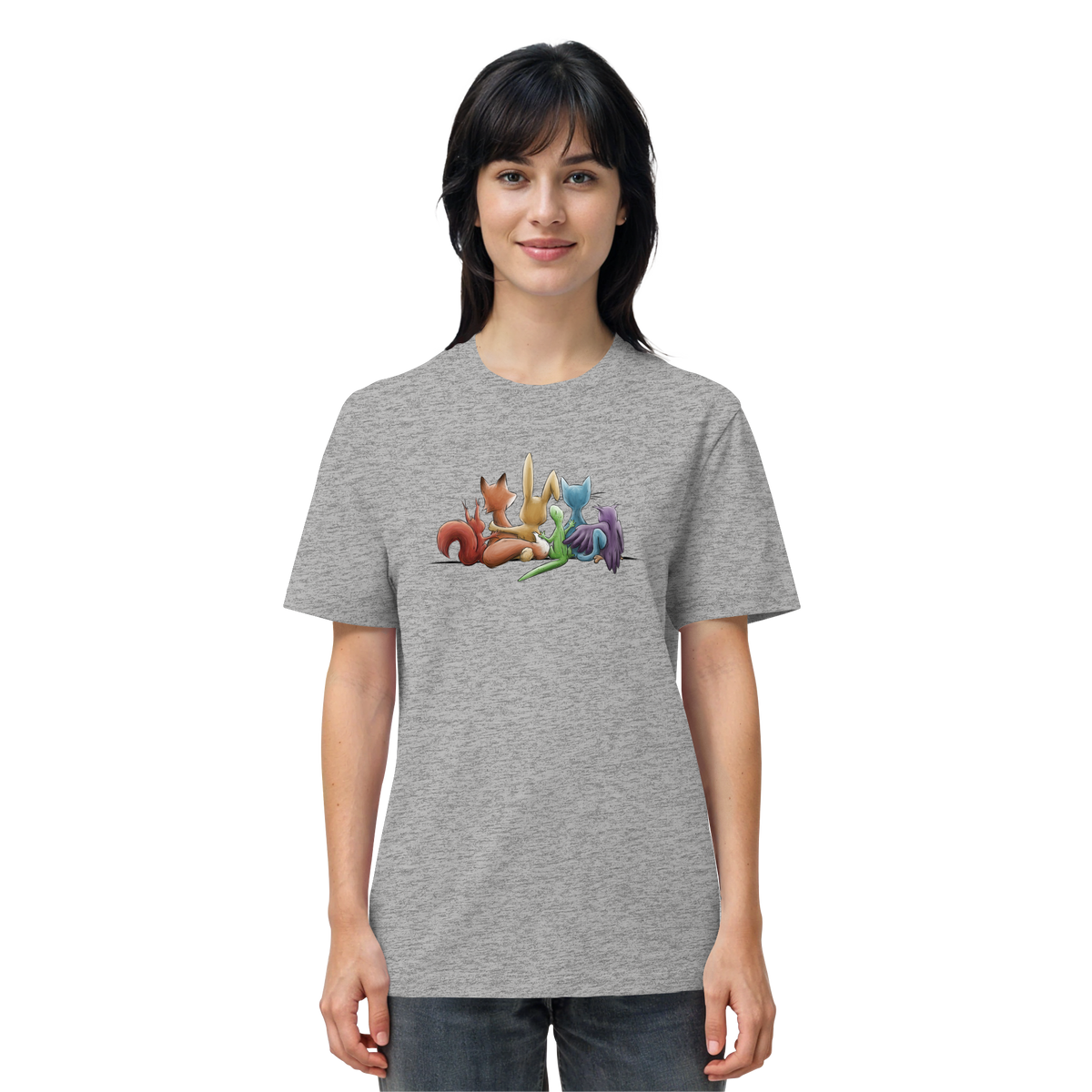 Regenbogen Tiere für Freundschaft, Toleranz und Vielfalt - Organic Shirt