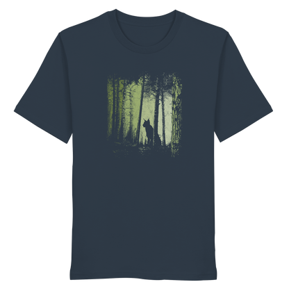Luchs Wildkatze im Zwielicht Wald - Organic Shirt