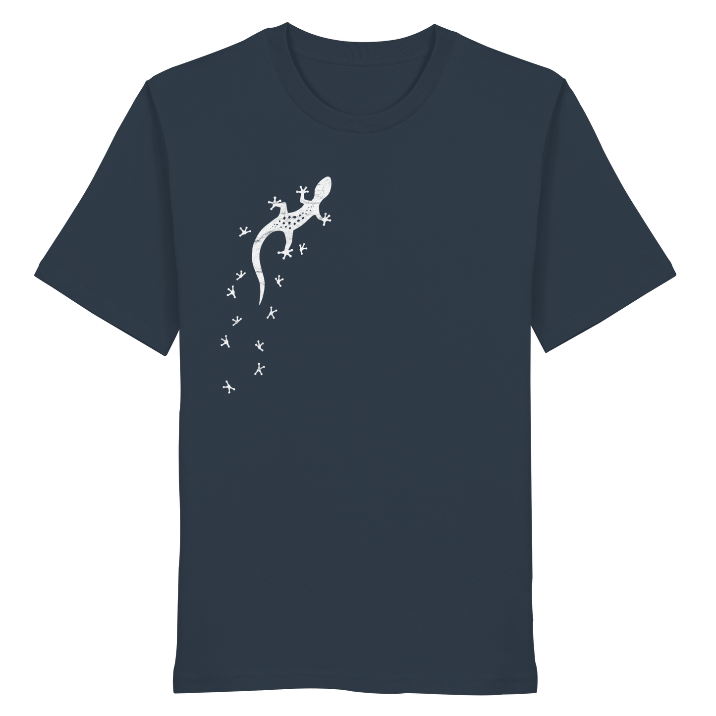 Gecko Eidechse Silhouette hell - Organic Shirt