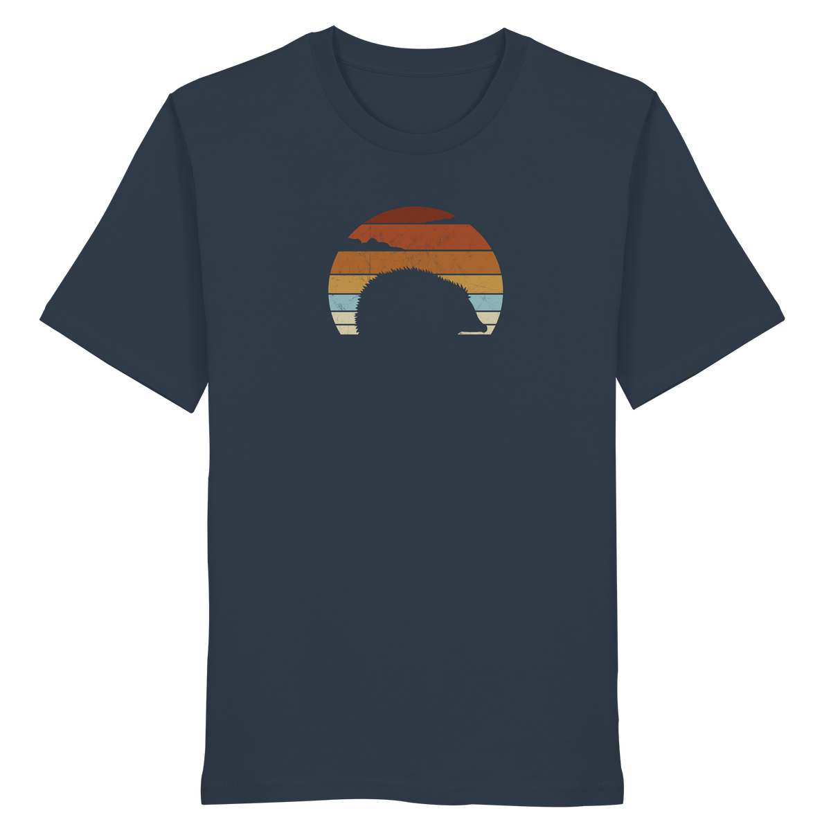 Retro Igel Silhouette im Sonnenuntergang - Organic Shirt