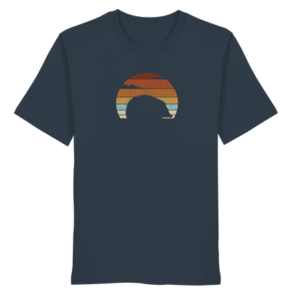 Retro Igel Silhouette im Sonnenuntergang - Organic Shirt
