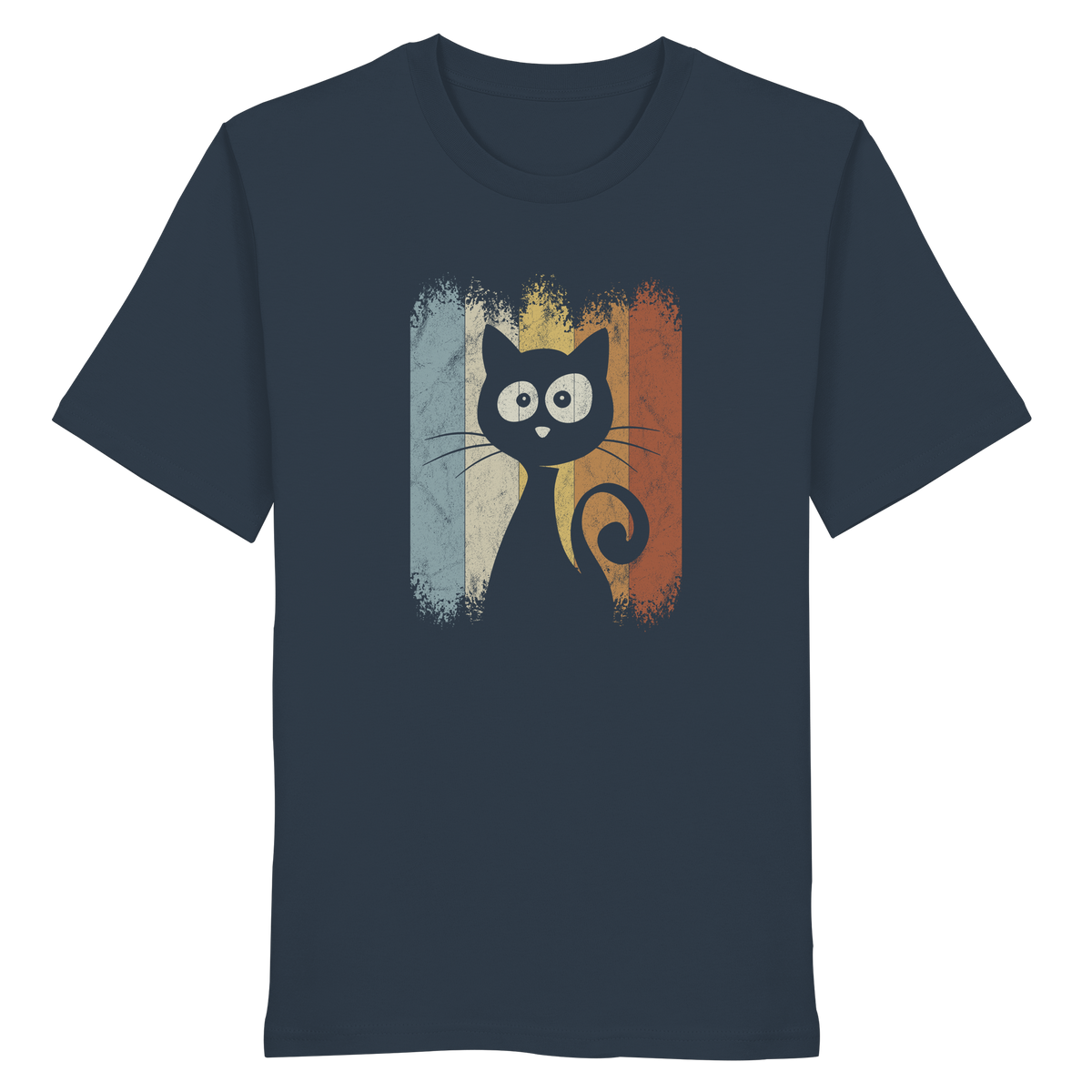 Retro Katze Silhouette - Organic Shirt