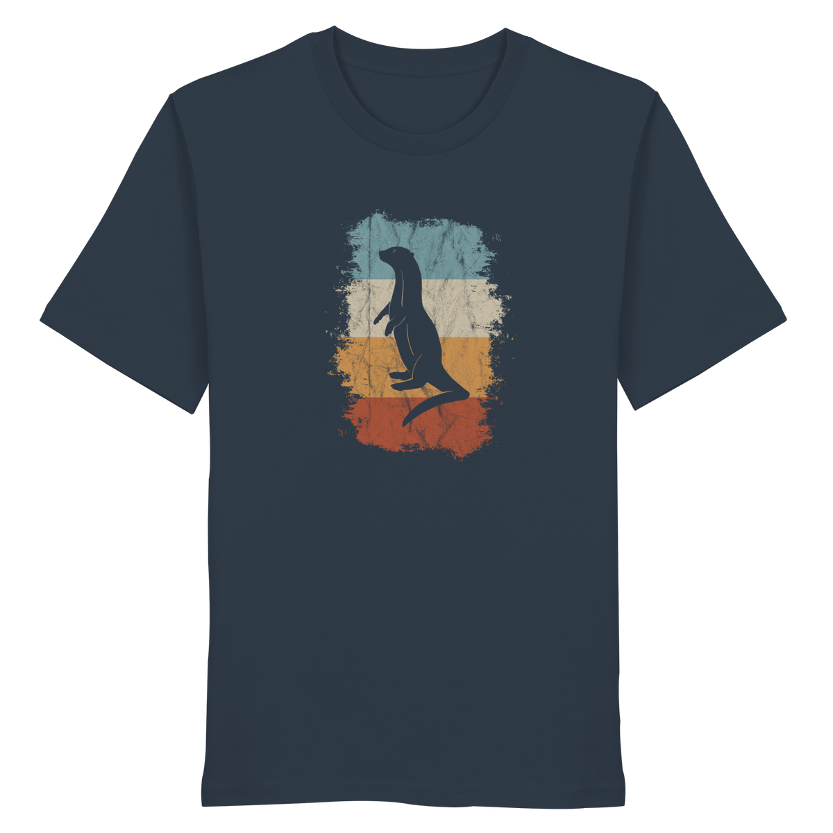 Retro Otter Fischotter Silhouette - Organic Shirt