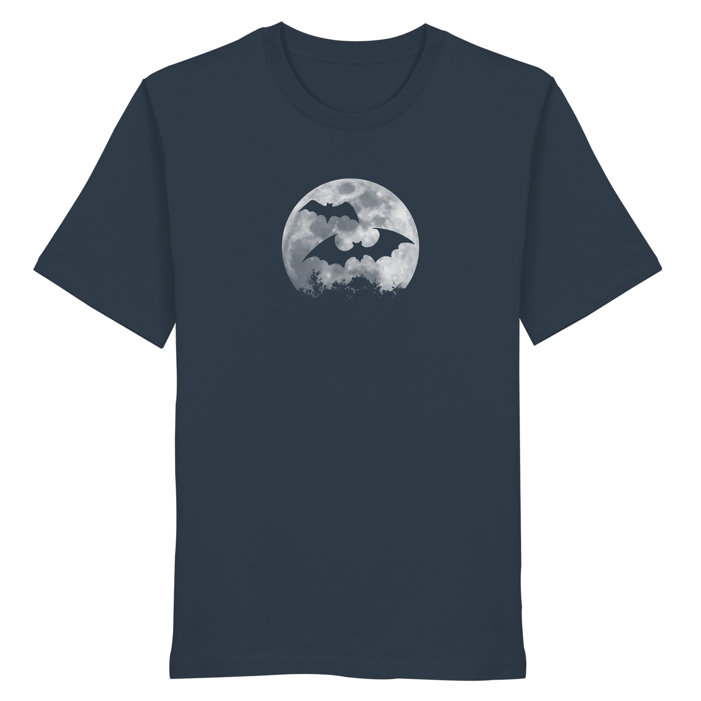 Fledermaus Silhouetten bei Vollmond - Organic Shirt