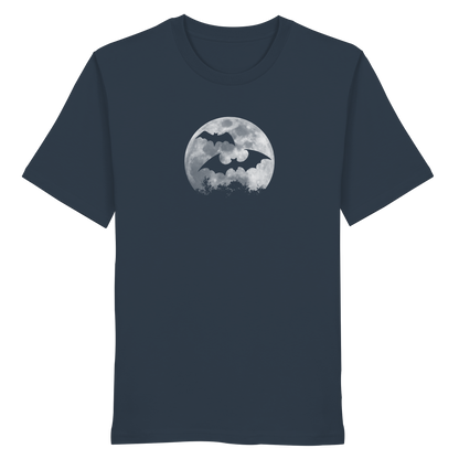 Fledermaus Silhouetten bei Vollmond - Organic Shirt