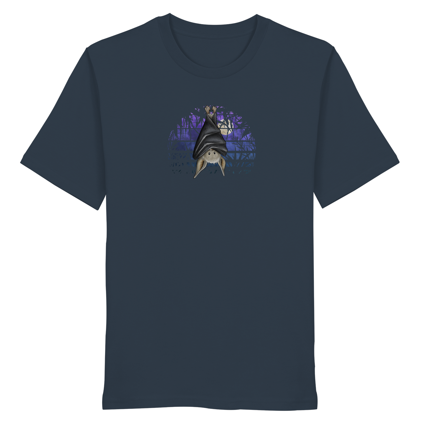 Fledermaus in blauer Nacht - Organic Shirt