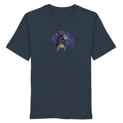 Fledermaus in blauer Nacht - Organic Shirt