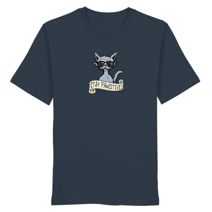 Stay Pawsitive Bleib lässig Hipster Katze - Organic Shirt