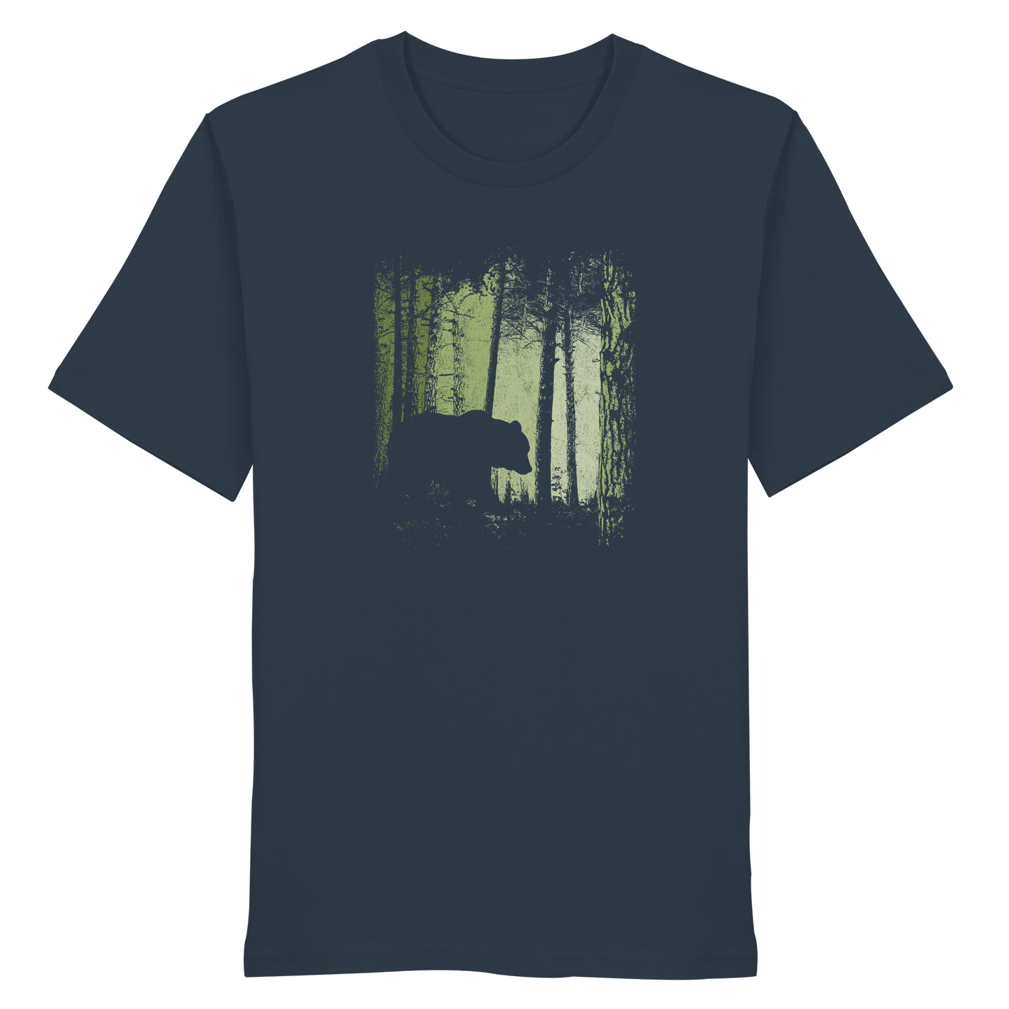 Braunbär im Zwielicht Wald - Organic Shirt