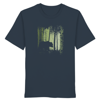 Braunbär im Zwielicht Wald - Organic Shirt