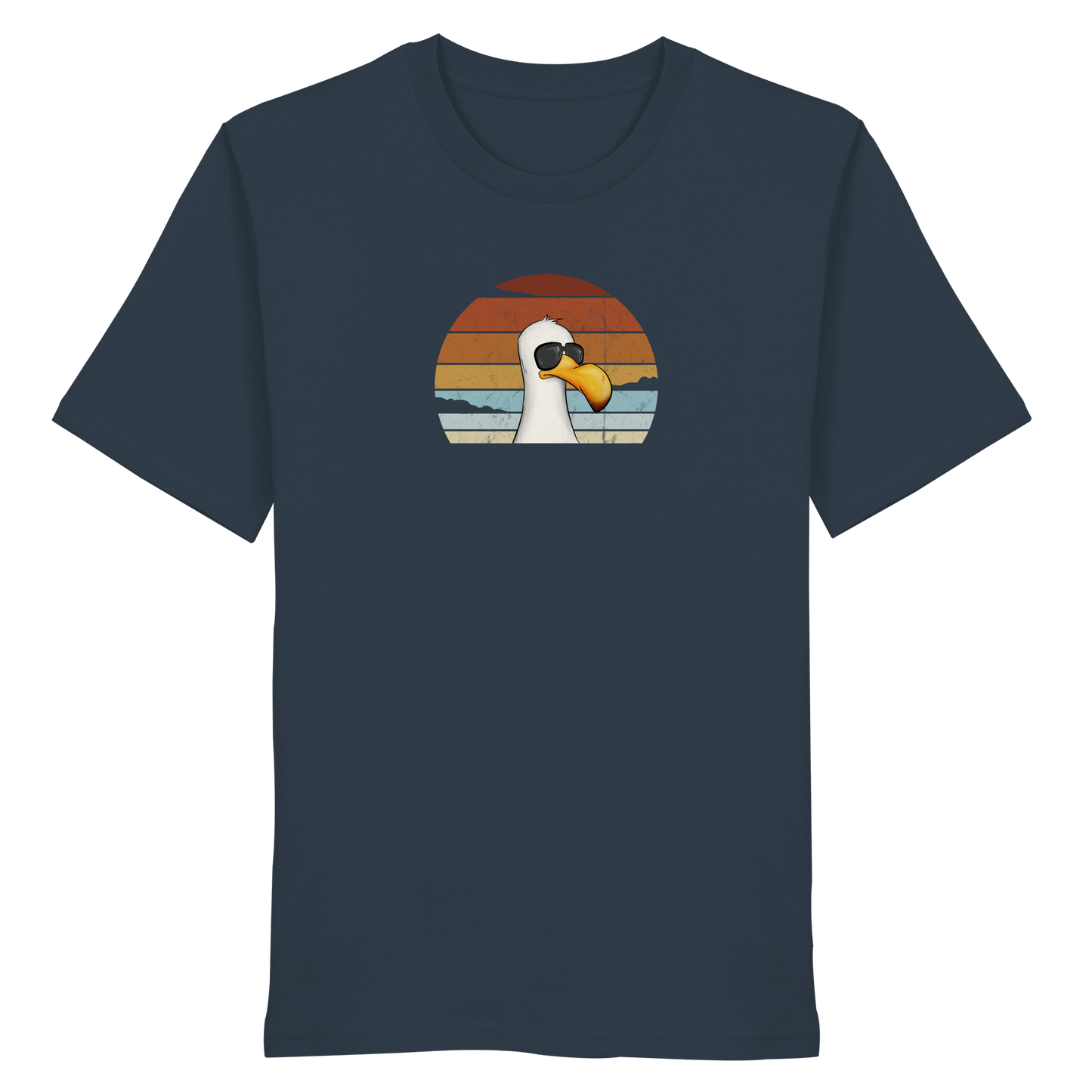 Cool lässige Retro Möwe - Organic Shirt