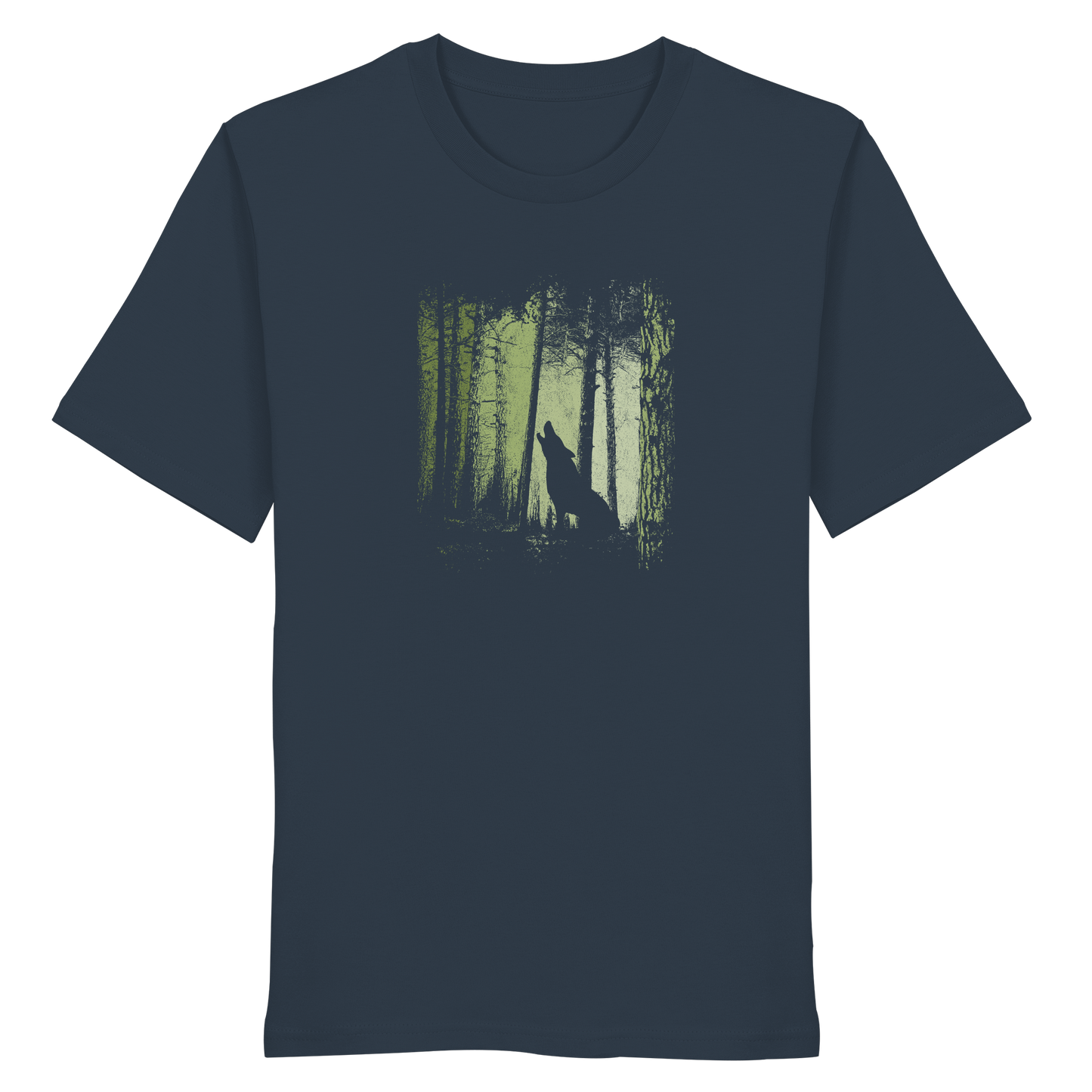 Einsamer Wolf im Zwielicht Wald  - Organic Shirt