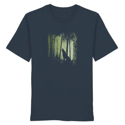 Einsamer Wolf im Zwielicht Wald  - Organic Shirt