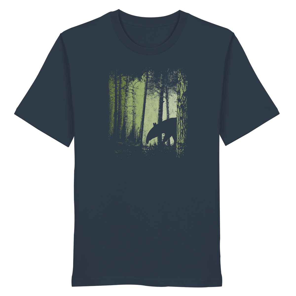 Lässiger Tapir im Zwielicht Wald - Organic Shirt