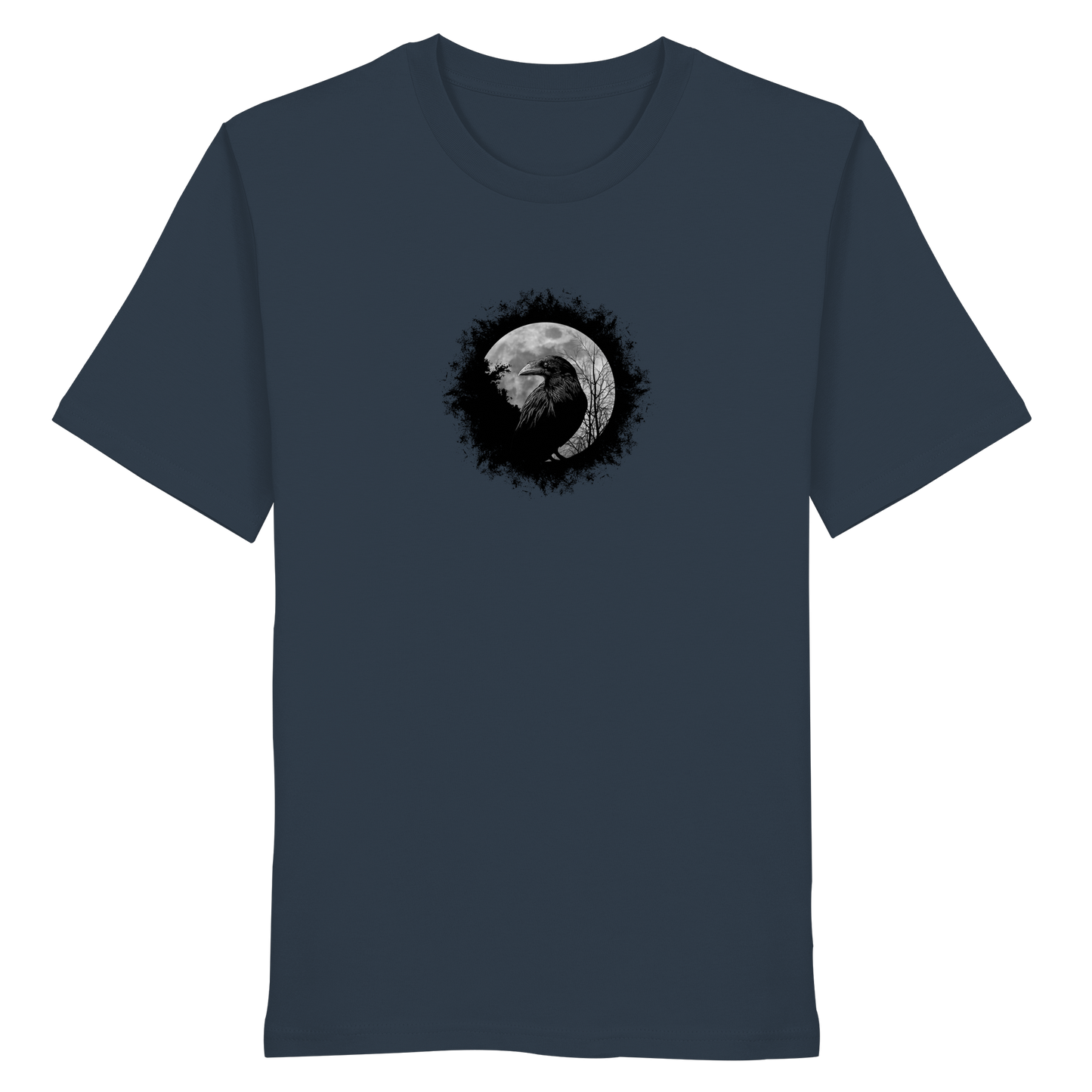 Schwarzer Rabe bei Vollmond  - Organic Shirt