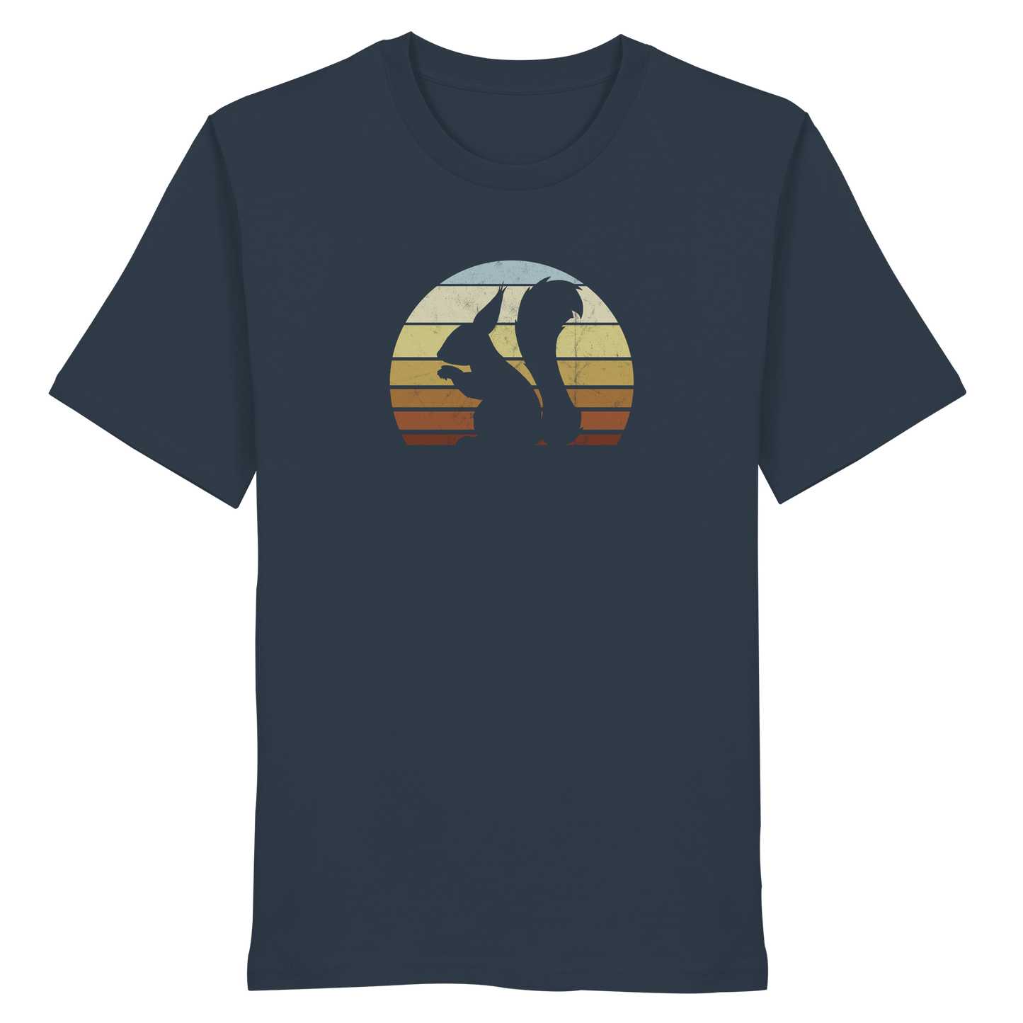 Retro Eichhörnchen Silhouette - Organic Shirt