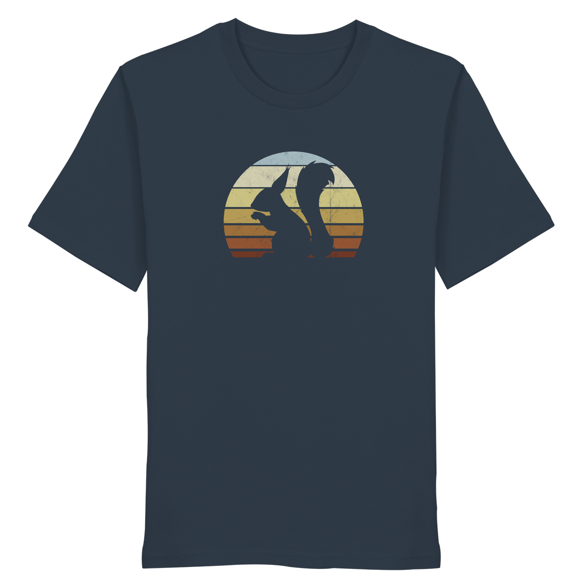 Retro Eichhörnchen Silhouette - Organic Shirt