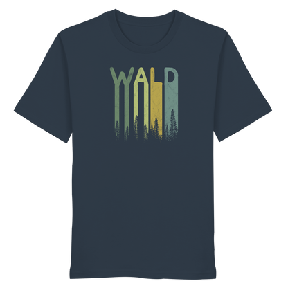 Wald Retro Forst Schriftzug - Organic Shirt