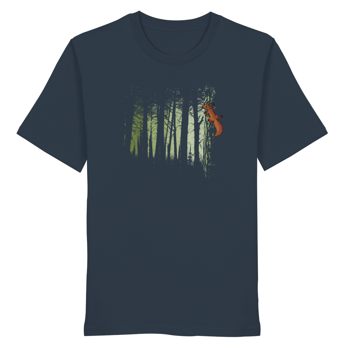 Eichhörnchen im Zwielicht-Wald - Organic Shirt