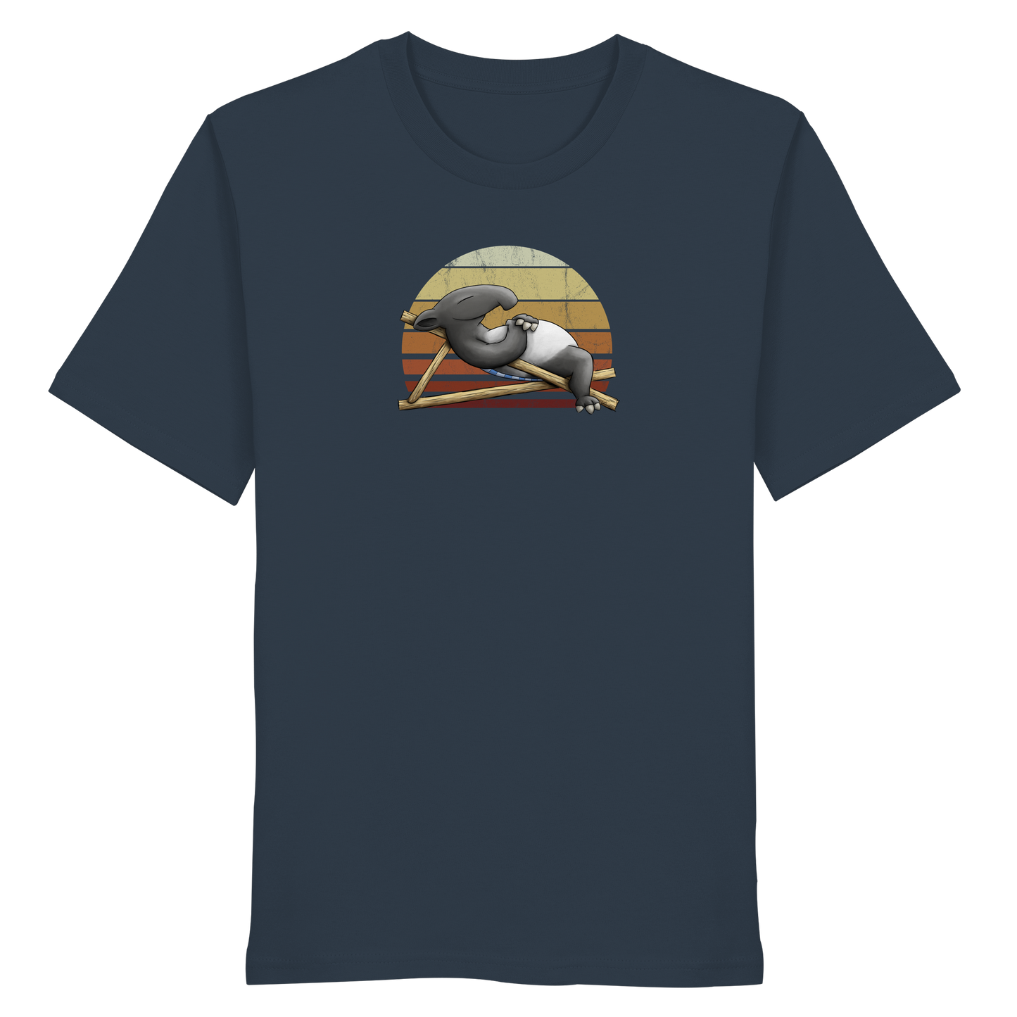Lässiger Retro Sundown Tapir - Organic Shirt