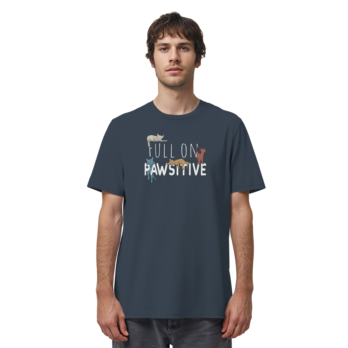 Full On Pawsitive! Gechillte Katzen - Organic Shirt