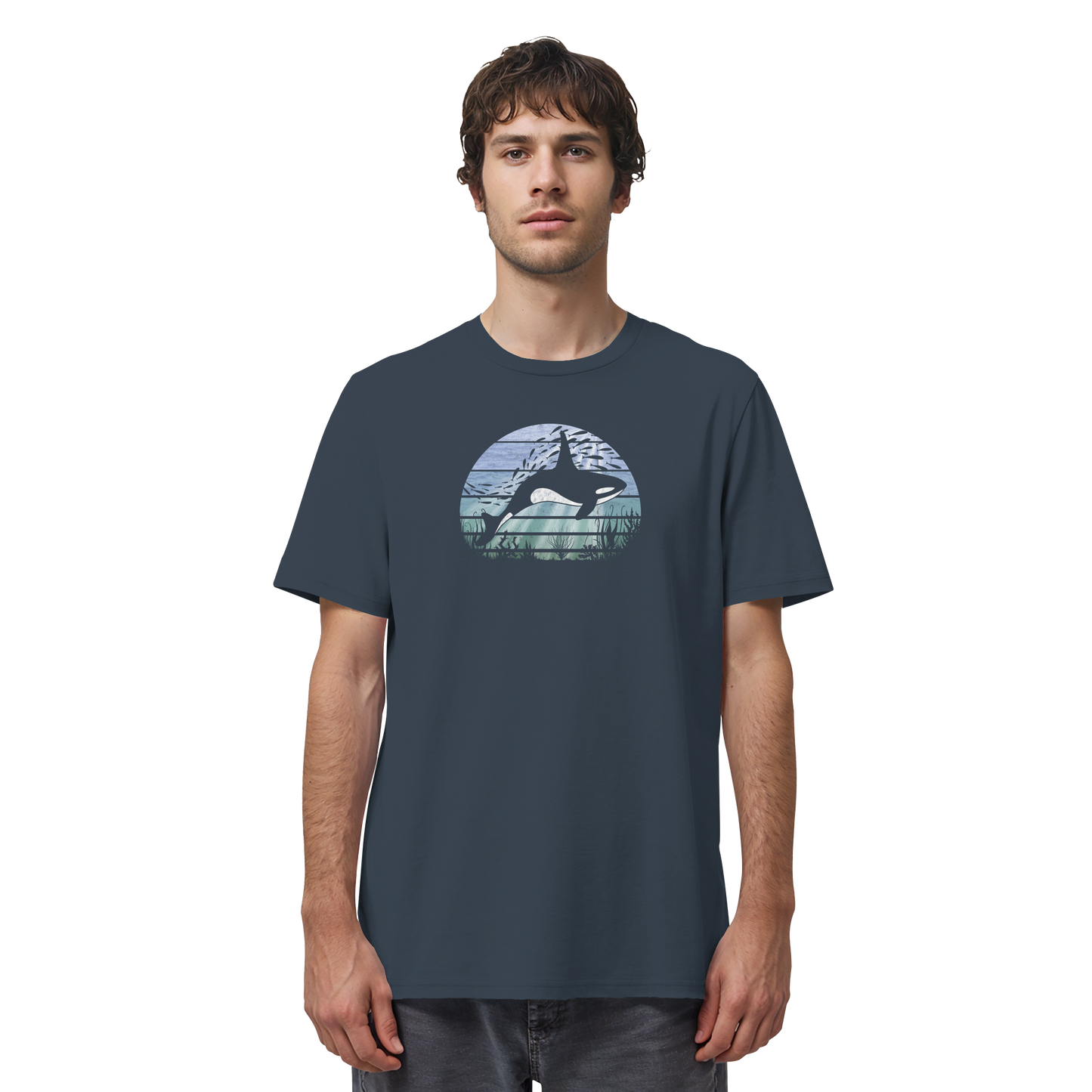 Retro Tiefsee Schwertwal Orca - Organic Shirt