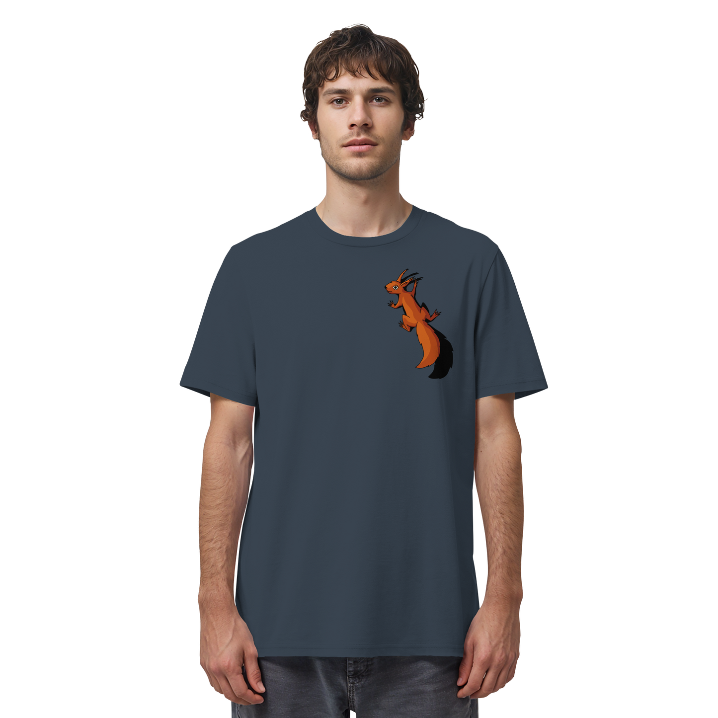 Süßes Eichhörnchen klettert - Organic Shirt