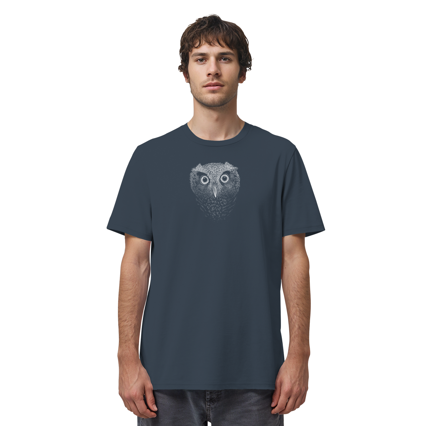 Eule Kritzelkunst Illustration - Organic Shirt