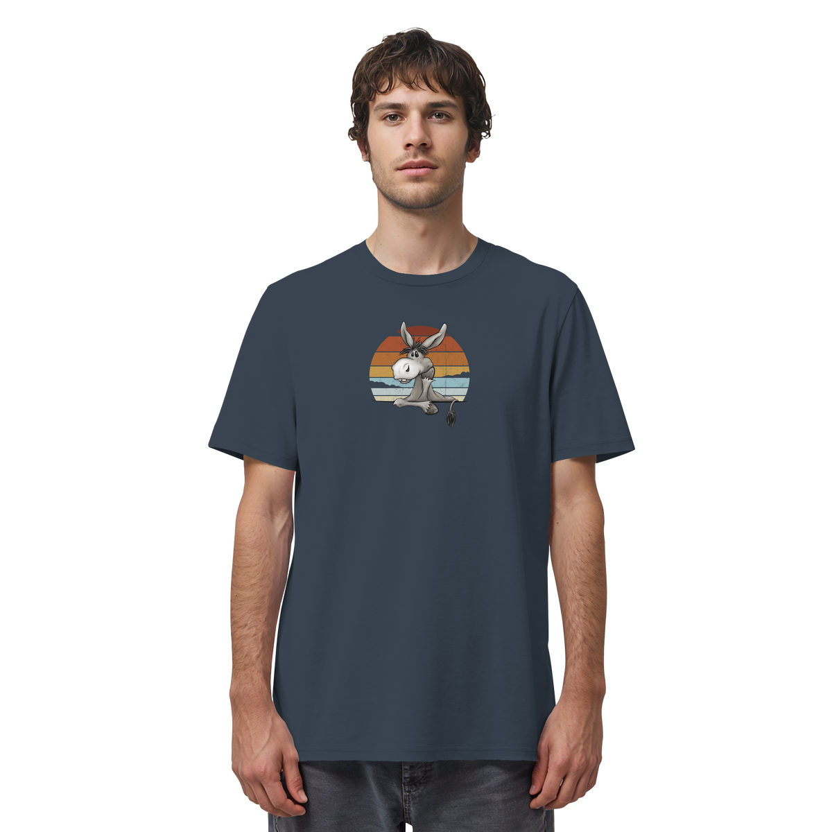 Lässiges Maultier Retro Esel - Organic Shirt