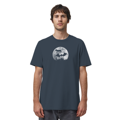 Fledermaus Silhouetten bei Vollmond - Organic Shirt