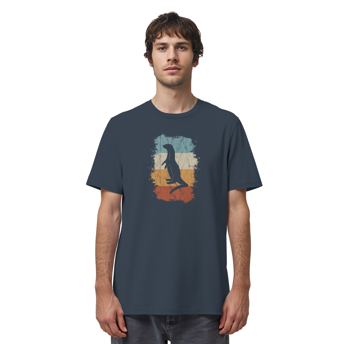 Retro Otter Fischotter Silhouette - Organic Shirt