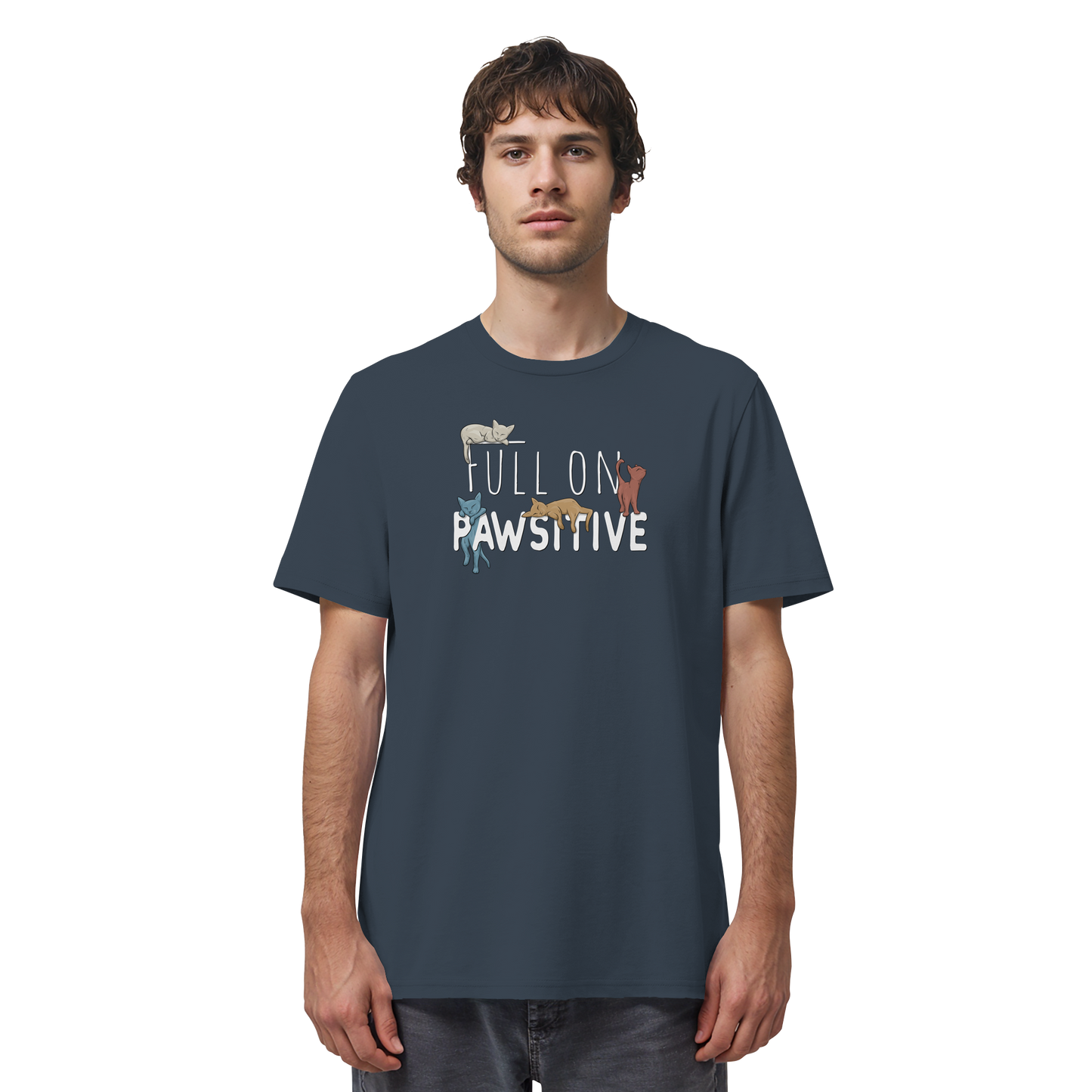 Full On Pawsitive! Gechillte Katzen - Organic Shirt