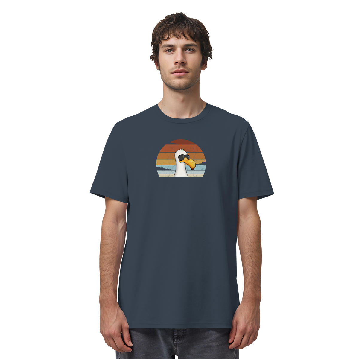 Cool lässige Retro Möwe - Organic Shirt