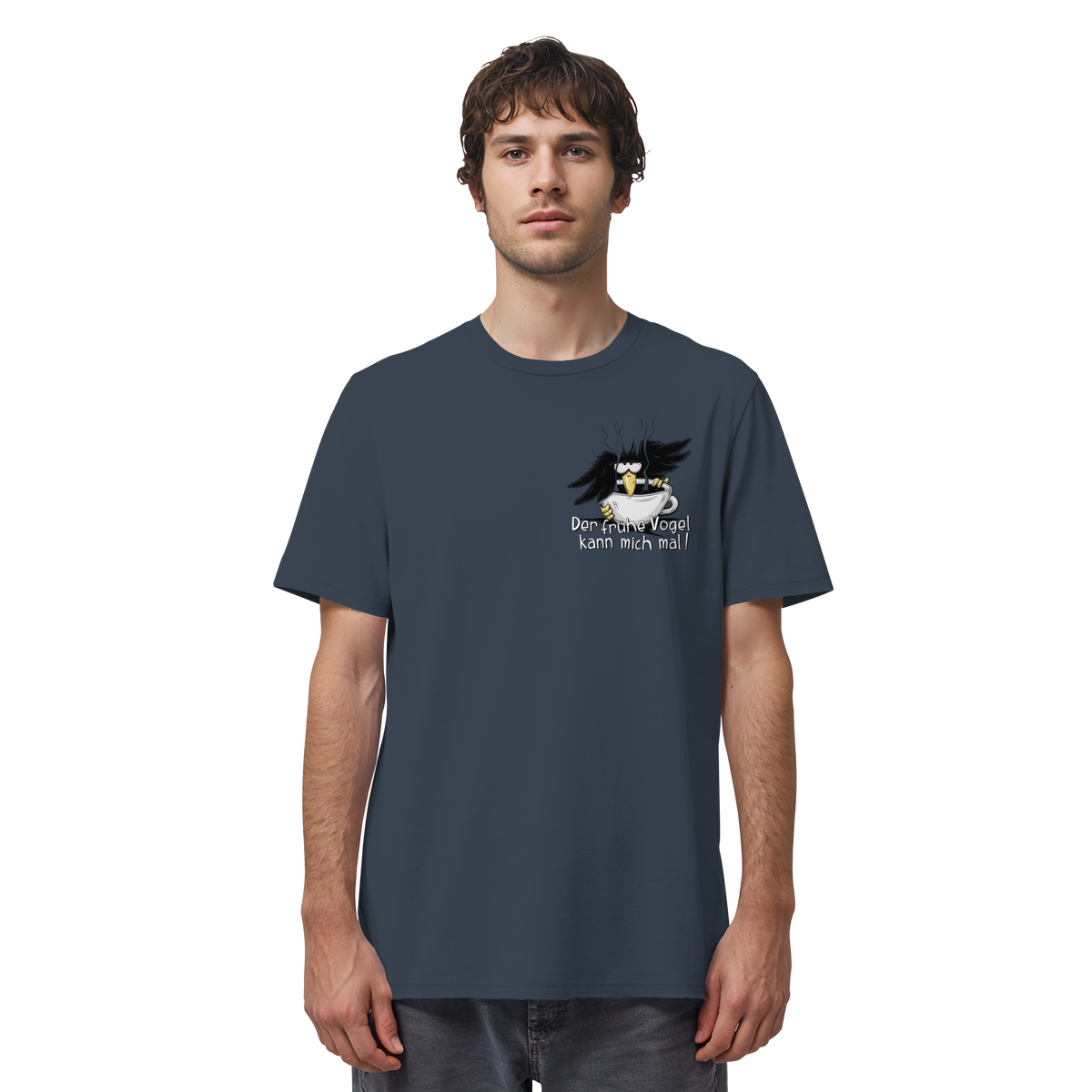 Der frühe Vogel kann mich mal | Kaffee Rabe - Organic Shirt