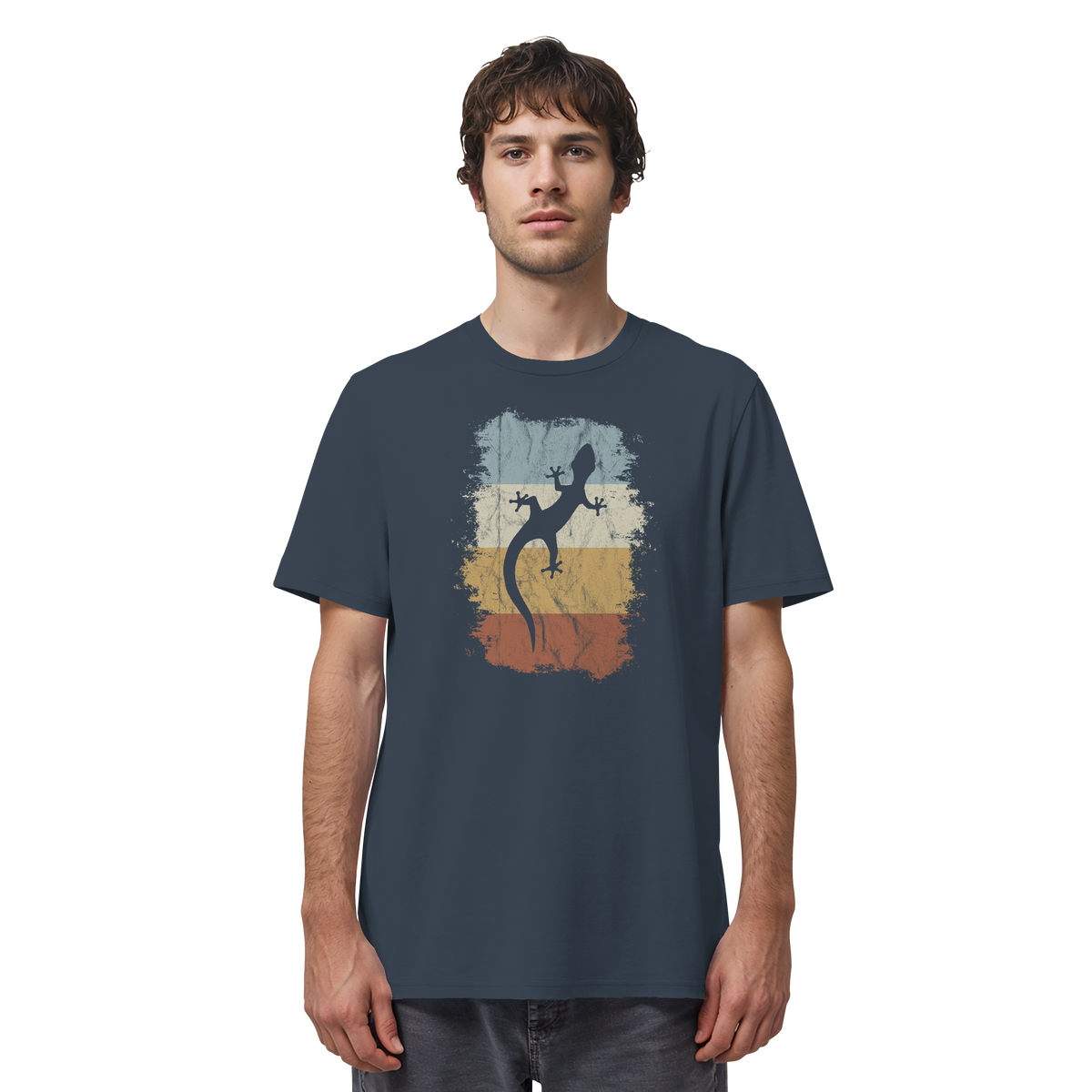 Retro Gecko Salamander Silhouette - Organic Shirt