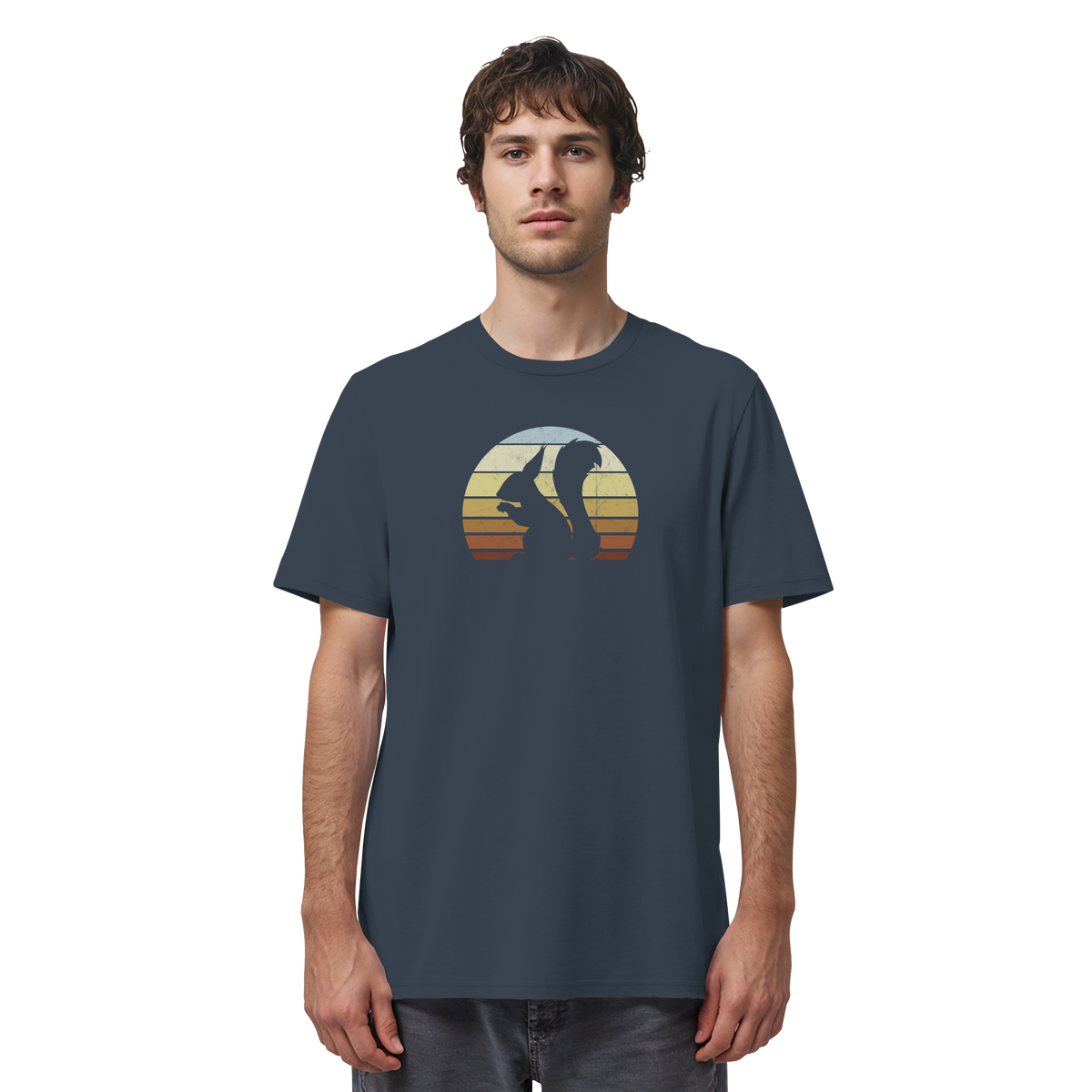 Retro Eichhörnchen Silhouette - Organic Shirt