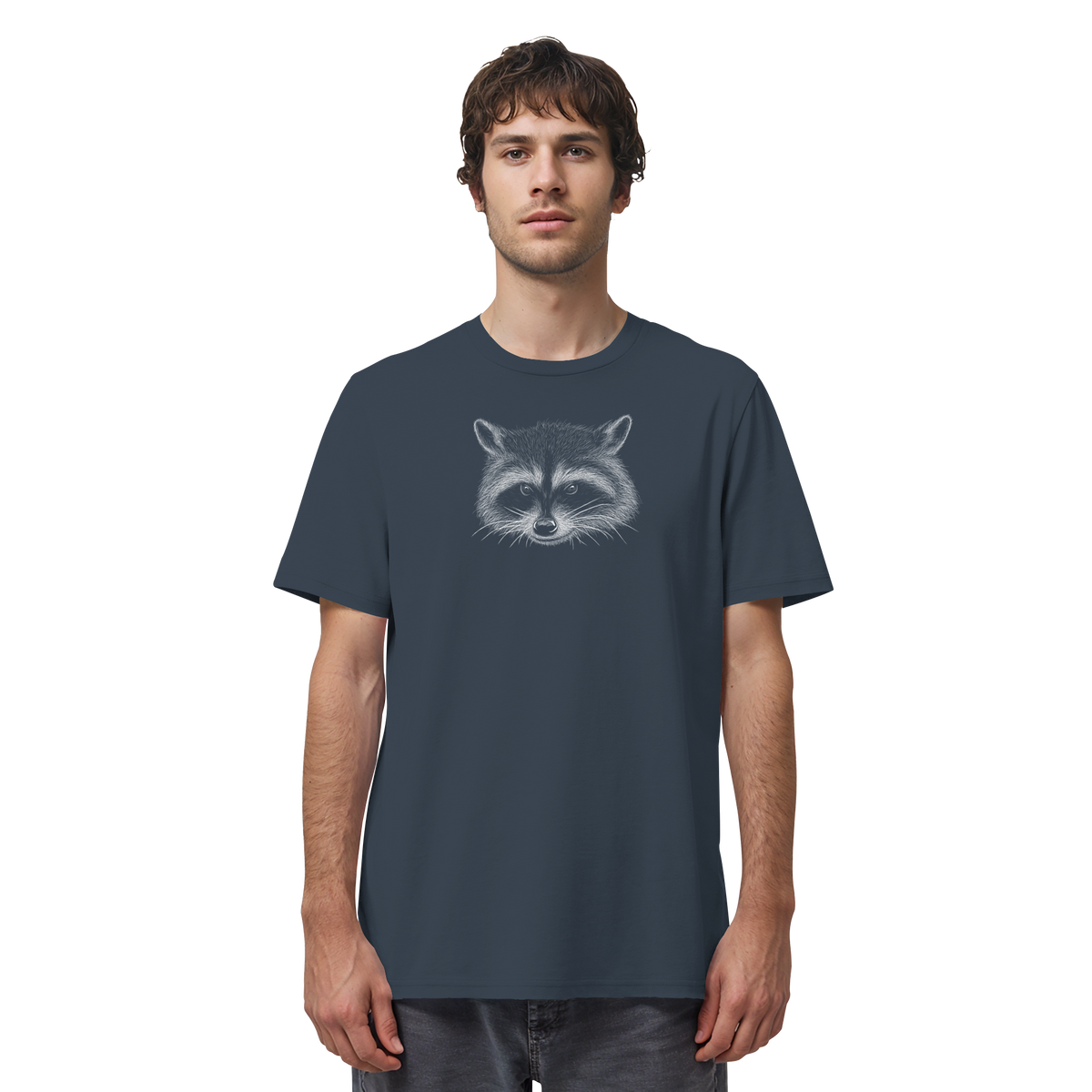 Waschbär Illustration Kritzelkunst - Organic Shirt