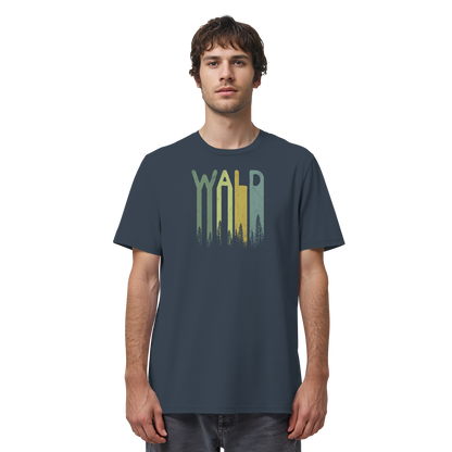 Wald Retro Forst Schriftzug - Organic Shirt