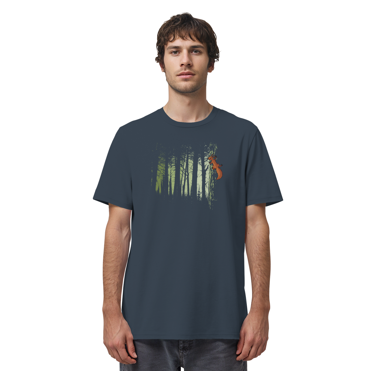 Eichhörnchen im Zwielicht-Wald - Organic Shirt