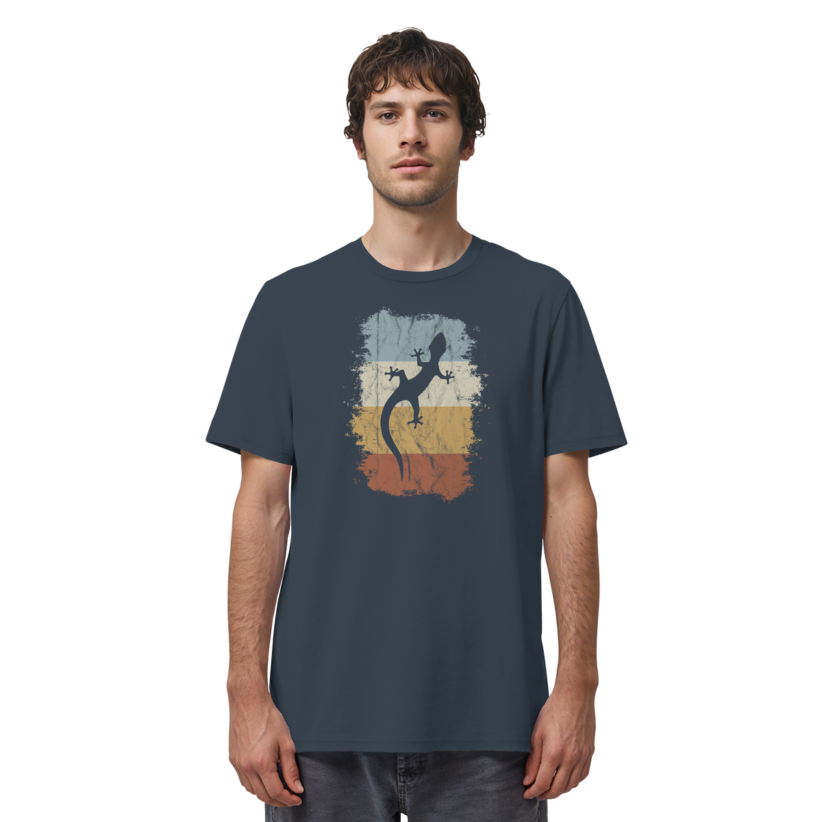 Retro Gecko Salamander Silhouette - Organic Shirt