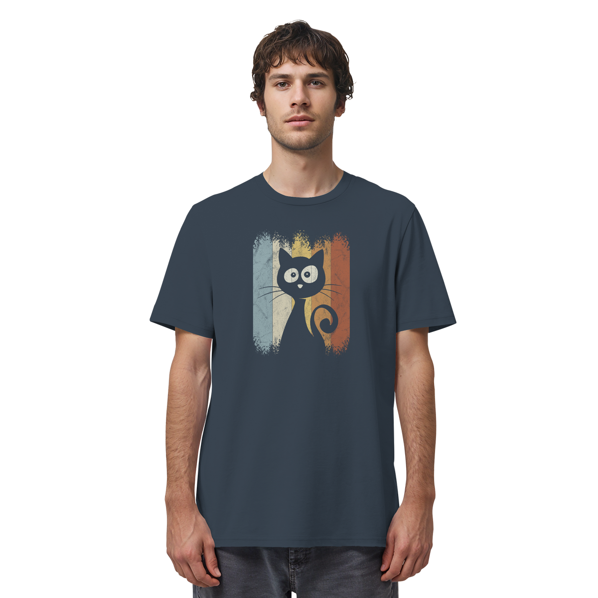 Retro Katze Silhouette - Organic Shirt