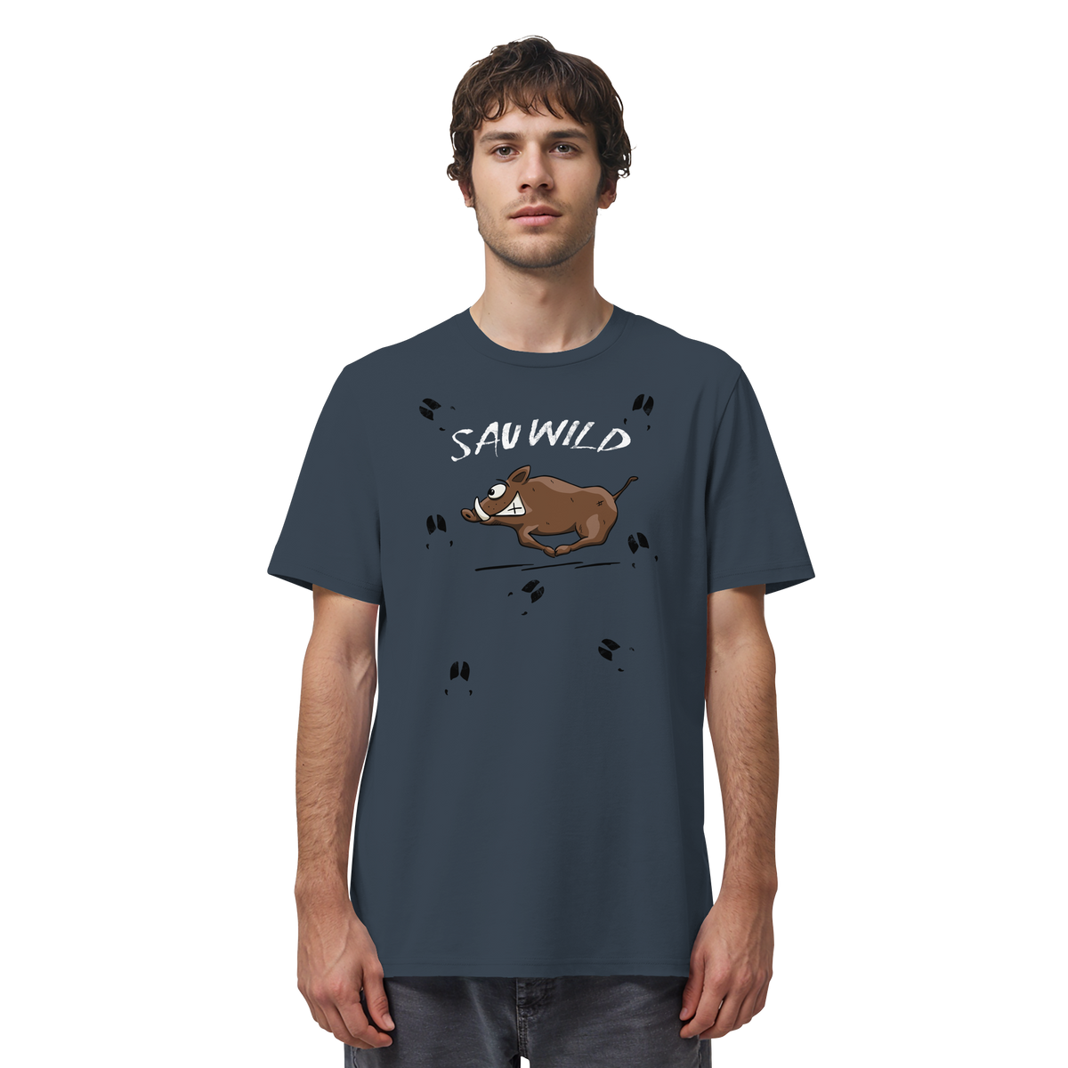 Sauwild wilde Sau | Wildschwein Keiler - Organic Shirt