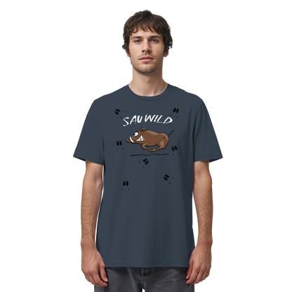 Sauwild wilde Sau | Wildschwein Keiler - Organic Shirt