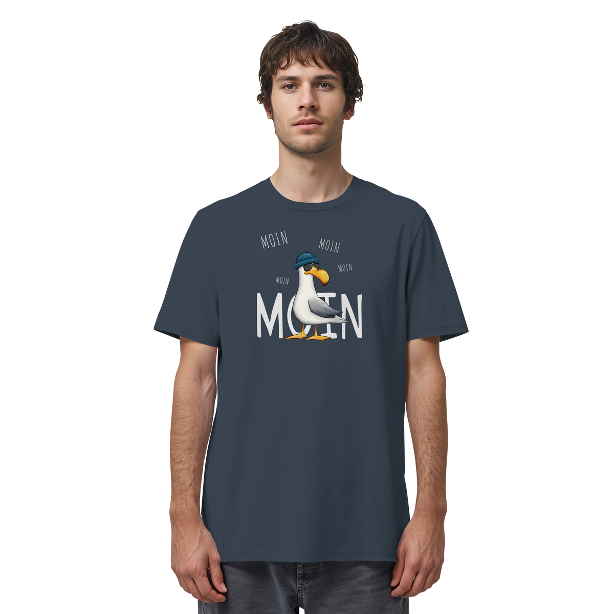 Moin Moin Lässige Hipster Möwe  - Organic Shirt
