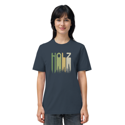 Holz Retro Wald Schriftzug - Organic Shirt