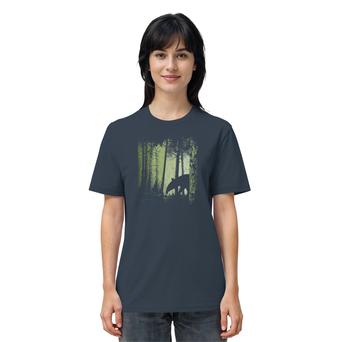 Lässiger Tapir im Zwielicht Wald - Organic Shirt