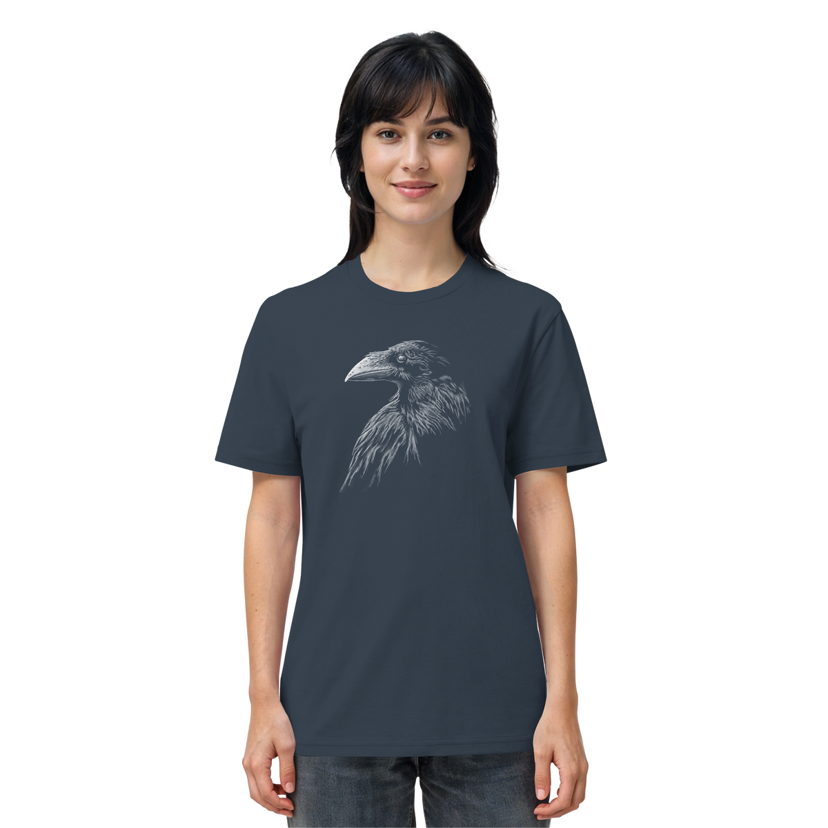 Kritzelkunst Rabe Krähe - Organic Shirt