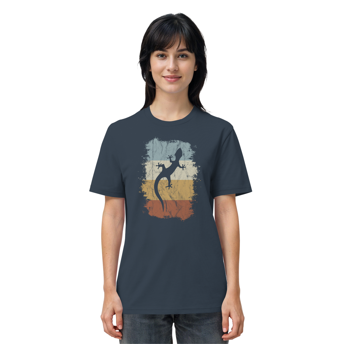 Retro Gecko Salamander Silhouette - Organic Shirt