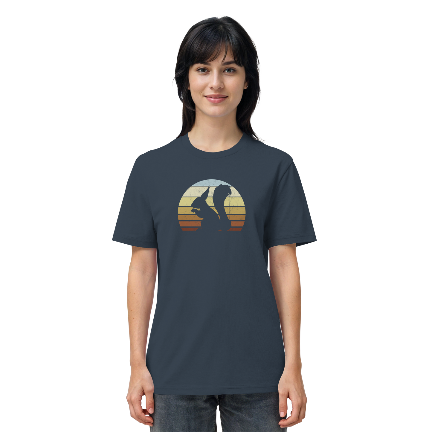 Retro Eichhörnchen Silhouette - Organic Shirt