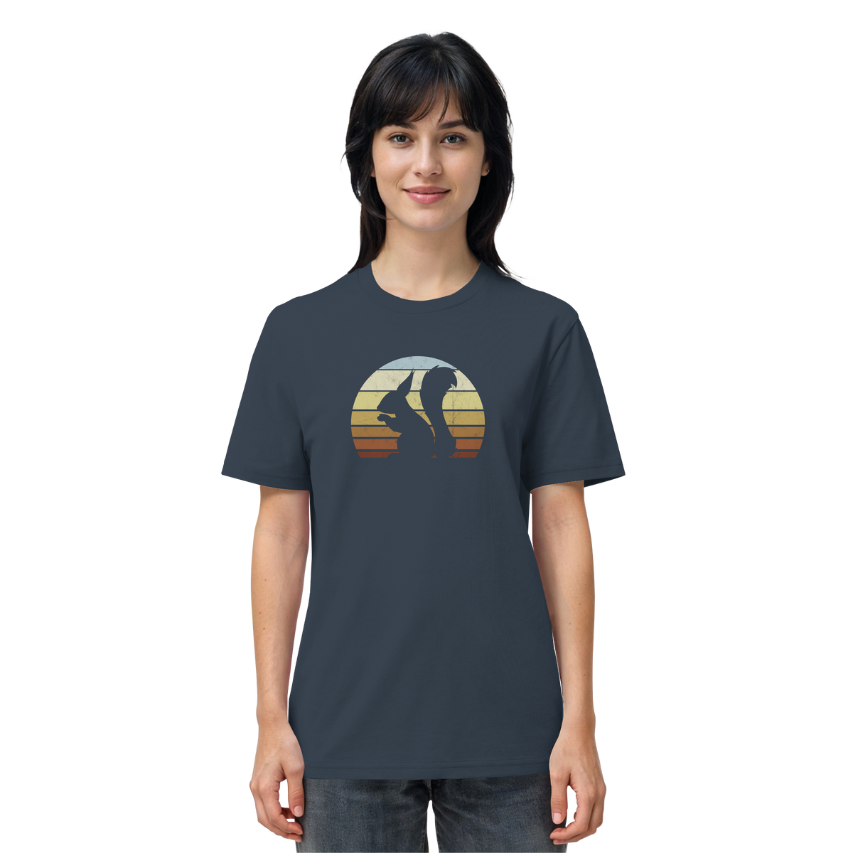 Retro Eichhörnchen Silhouette - Organic Shirt